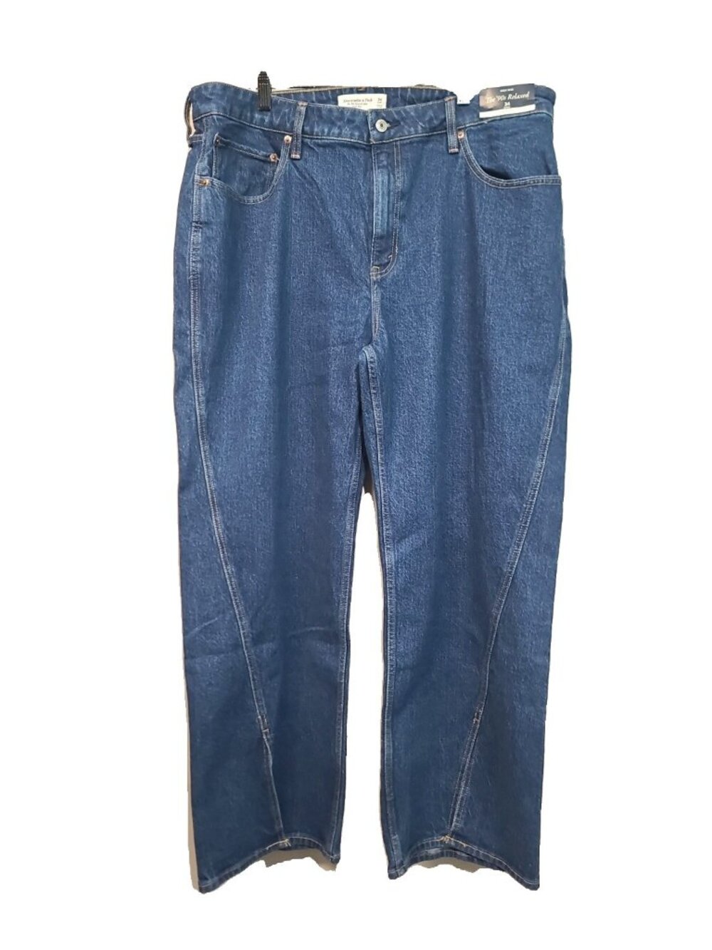 Abercrombie & Fitch High Rise '90s Relaxed Jean Size 34 Blue NWT